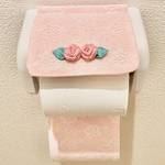 トイレットペーパーホルダーカバー    レース(ピンク)