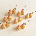 ドールハウス☆ミニチュア☆カスタードクリームのカップケーキ☆ペア☆