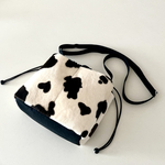 うしさん🐮ファーのポケットいっぱい巾着ショルダーバック