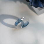 【water ring／雨雲と夜空】12月限定ring・金属アレルギー対応・割れないレジンリング・選べるサイズ