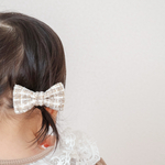 Tweed  Bow Hair Tie (ツイードリボンヘアゴム/2個入)キッズヘアゴム/数量限定/冬限定
