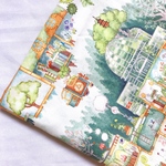 【ポリエステル70×50】空想街雑貨店 本植物図書館～空想植物園別館～