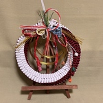 お正月飾り　しめ縄リース　クラフトバンド　ハンドメイド　ラスト1点