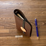 内径15or19【とってもシンプルmini6 焦茶oil 】ミニ６システム手帳 Ｃヌメ革 染料オイル仕上 240326