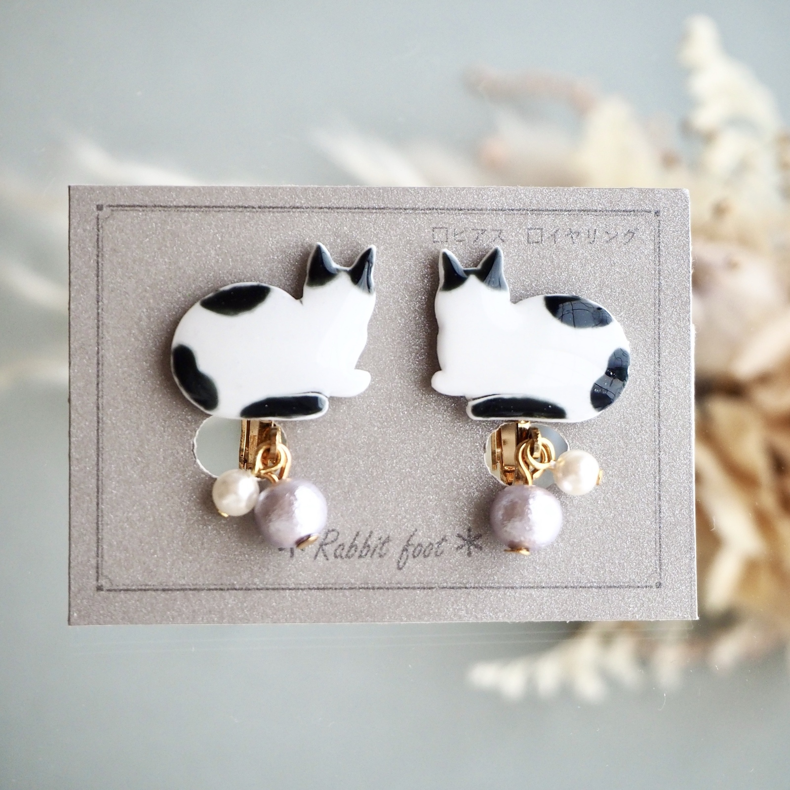 在庫限りSALE♡2200円→1200円】白黒猫（長毛種）タキシードキャットの