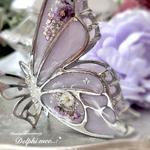 【特別販売】𖧷 ⁺. 可憐なお花が舞う ‎𓈒𓏸《バタフライ🦋バンスクリップ‎‪𓍯 ‬》 ◇ Wistaria◇