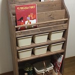 【NEW】収納ケース6個付き絵本棚 幅61cm UN/UN 完成品