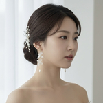 本物の紫陽花　N.15 イヤリング　ピアス　ウェディングアクセサリー　フラワーアクセサリー　プレゼント
