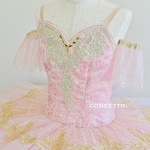 【新品/大特価】バレエ衣装　4号（130〜140前後）　衣装＋腕飾り　ピンク　特価品につき作品詳細をご確認ください