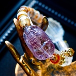 観音様と蓮 天然石癒しブレスレット