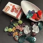 【クリスマスSP】60年代スワロフスキーのリスとセレクトチェコビーズ  ギフトセット　ハンドメイド好きな方へのギフトに♡ラッピング無料　numiukarin