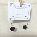 スワロフスキーのフープピアス♡ハート