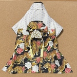 わんちゃん男の子袴　虎と菊　麻の葉柄