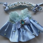 un gateau●ラブブ用ドレス●サテンブルー●２点セット
