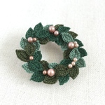 【小さなリースブローチ】クリスマス