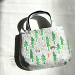 oktama1223さま　専用出品です⚮̈ ʾʾぷっくりまあるいタックバッグ 手提げ　⚮̈ minä perhonen⚮̈  one day ミナペルホネン