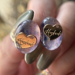 2pcs)数量限定)purple blue) オリジナルピアス#LT1