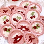 6枚セット シーリングスタンプシール ～至福の紅茶～ さくらんぼ🍒´-