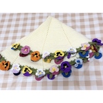 パンジーの花束ブランケット