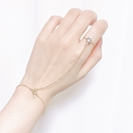 フィンガーブレスレット simple ring【Clear】