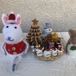 クリスマスオーナメント2個オマケ付き⭐︎ごまうさちゃんのクリスマススノードームオマケ付きガラスのクリスマスサンタマトリョーシカオブジェ