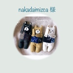 nakadaimizca様専用♡バッグにつけて！わんこチャーム 大島紬・木綿絣の洋服　ゆるかわリネン犬雑貨　(MII WOOL)