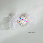 キャンディーのビーズ刺繍ブローチ/ドット