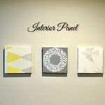 インテリアパネル 北欧柄 リース＆マルチ＆カモメ☆ インテリア雑貨 壁飾り アート 絵画 おしゃれ かわいい モダン 3枚セット 正方形 オブジェ