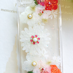 iPhoneケース♡手作り 押し花 7.6splus.6plus用