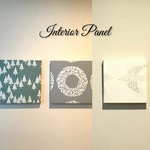 [新サイズ] 選べるデザイン♪インテリアパネル 北欧柄 20cm☆インテリア雑貨 壁飾り アート 絵画 おしゃれ かわいい モダン 3枚セット 正方形 オブジェ