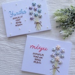 【セミオーダー】命名書・バースボード《刺繍×編み物》