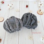 ❁犬用　NEWスヌード❁　グレンチェック柄🎩　カラー：ホワイト / チャコール