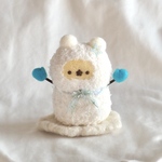 ゆきだるまたぬきのぽこべえ(*ふわふわ雪ラグ付き)