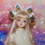 『たんぽぽ綿毛の君』北極狐耳カチューシャ【単品】60cmドール対応サイズ SD SDGr