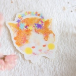 ねこステッカー（星輪）