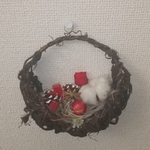 パッチワークのペタンコポーチ　       A