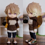バナナ色　ぬくぬくパーカーセット（ねんどろいどどーるオビツ11ボディ共有サイズ）