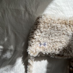 Brown×White  猫耳帽子　猫耳　帽子　ニット帽　ニット　編み物　毛糸　ハンドメイド　一点物　推し活　おすすめ