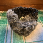 ほっこりカラーのふわもこネックウォーマー〜グレー