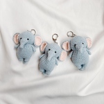 小さなゾウさんのあみぐるみのキーホルダー💙