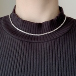 ［再販］カレンシルバー華奢ネックレス 37〜80cm シンプル 極細 ロングネックレス silver925刻印あり silver950 煌めき 繊細