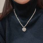 【heart×tansui necklace】 ファルファーレ or さざれ　ハートネックレス　淡水パールネックレス