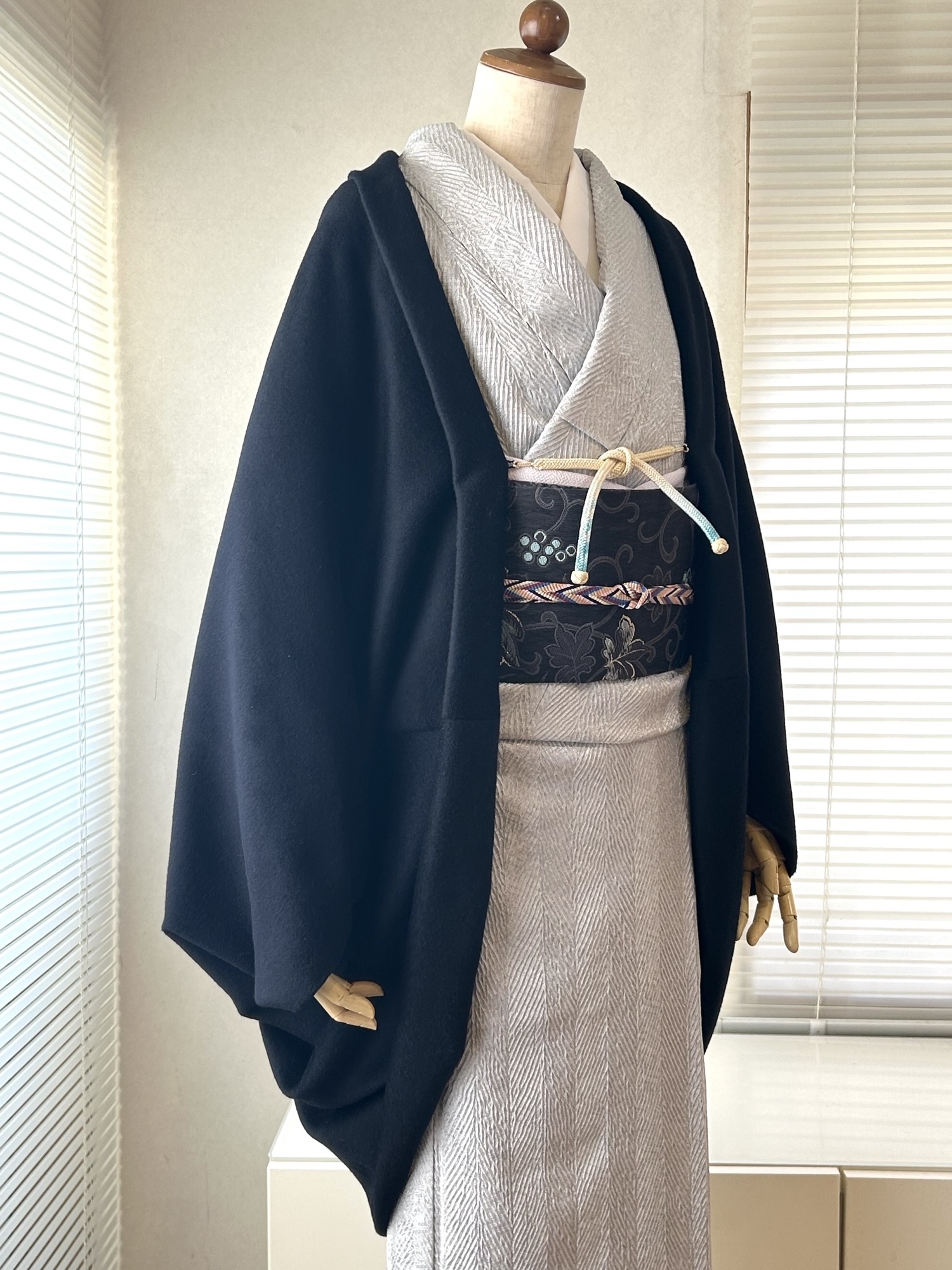 SALE○春におすすめ洗えるレース長羽織 丈91裄71 単衣 白 生成り