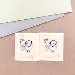 シマエナガ青ずきん110円フレーム切手2枚