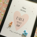 【再販】赤ちゃんの命名書♡バースデーポスター  ハート 〈プレゼント付〉
