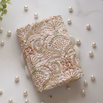 【🫧再販🫧】インド刺繍生地の特別な『文庫本専用』ブックカバー【ピンク】