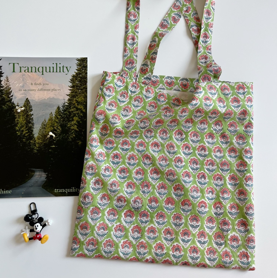 Blooming Garden】インド綿 フラワー 花柄 ハンドブロックプリント 