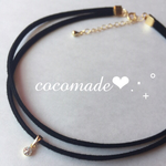 シンプル✴︎一粒クリスタルチョーカー✦ฺ.⚪️︎ブラック