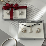 【ゴールド】 【限定】ChristmasBOX　淡水パール　ピアス　ギフト　プレゼント　クリスマス