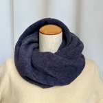 メルトンフリースのあったかねじりスヌード　ネイビー